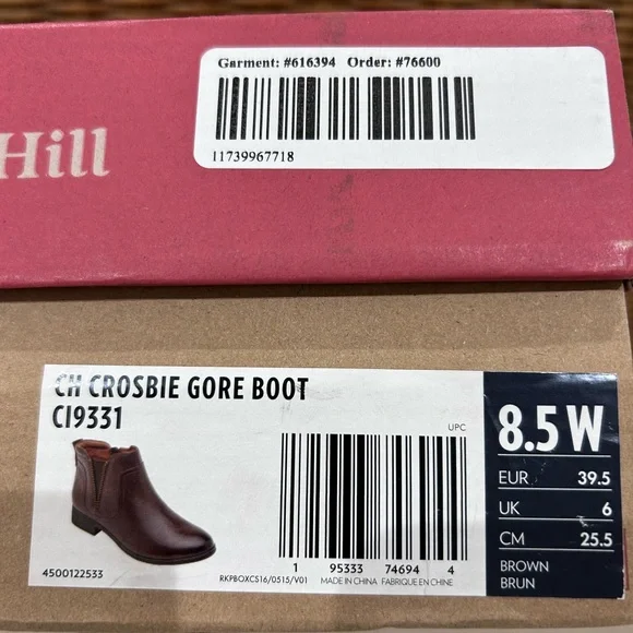 Cobb Hill Crosbie Gore Women's Brown Slip On Boots Bootie Size 8.5 W NEW In Box - Picture 7 of 7